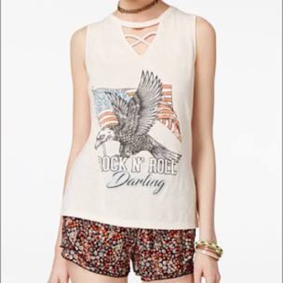 American Rag Tops - American Rag Cie Tank Rock N’ Roll size Large NWT